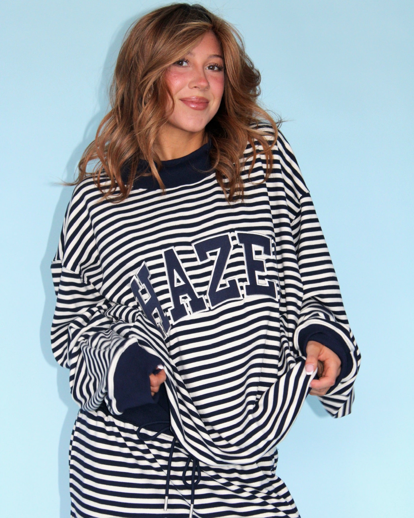 The HZL Sunday Brunch Mockneck // Blueberry Pancake – Hazel Boutique