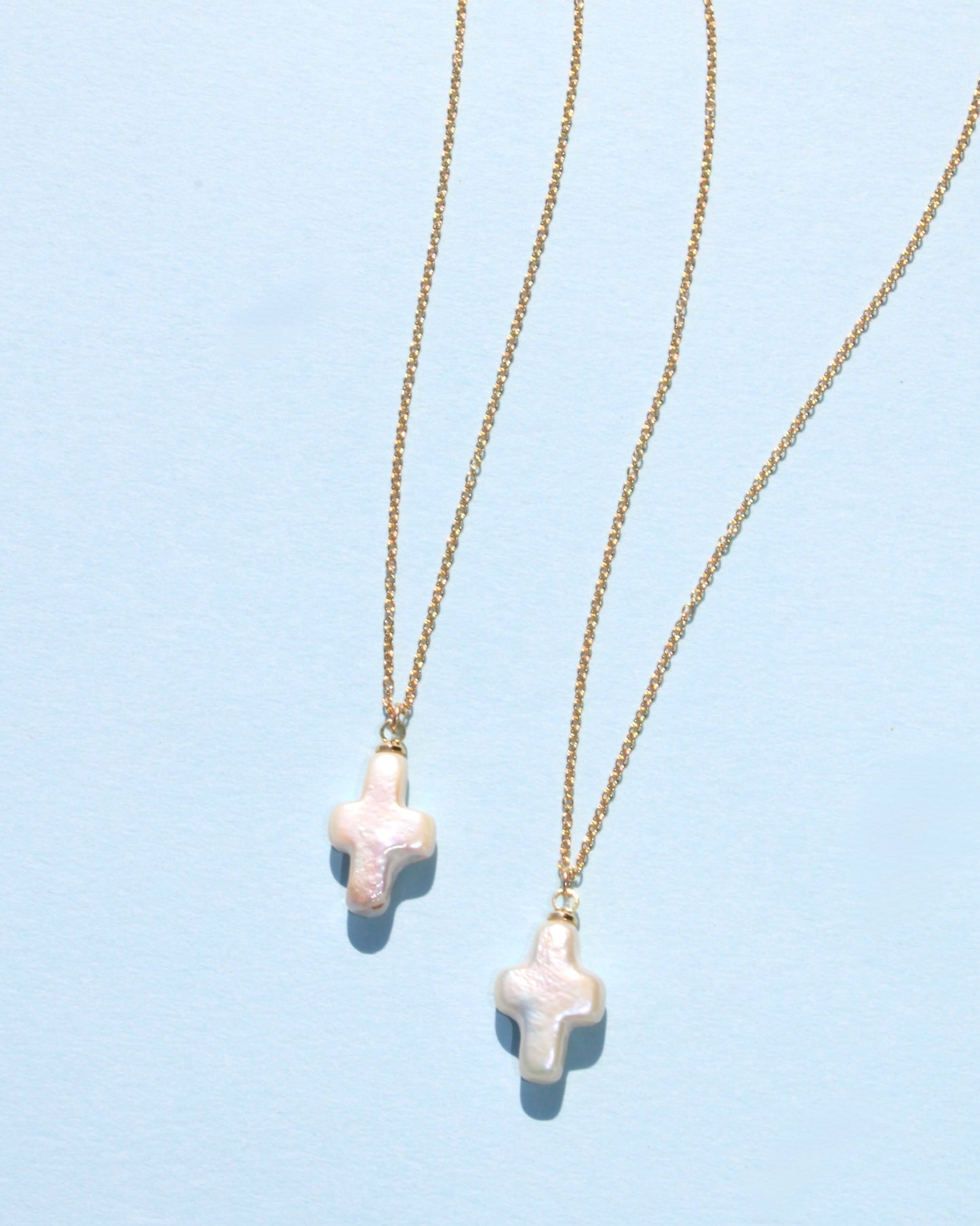 Freshwater Pearl Cross Necklace