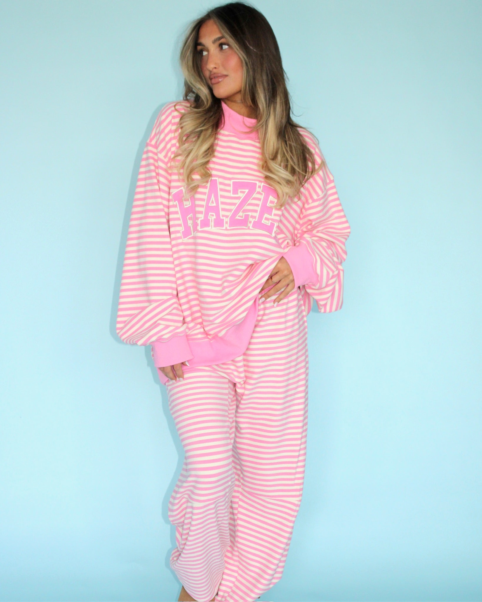 The HZL Sunday Brunch Barrel Pants // Strawberry Milk – Hazel Boutique