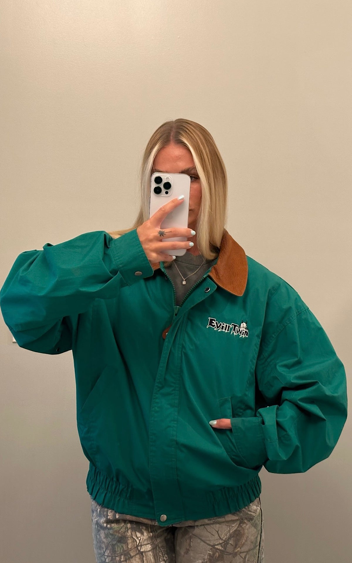 Evi11 Twin Two-Tone Custom Bomber Jacket