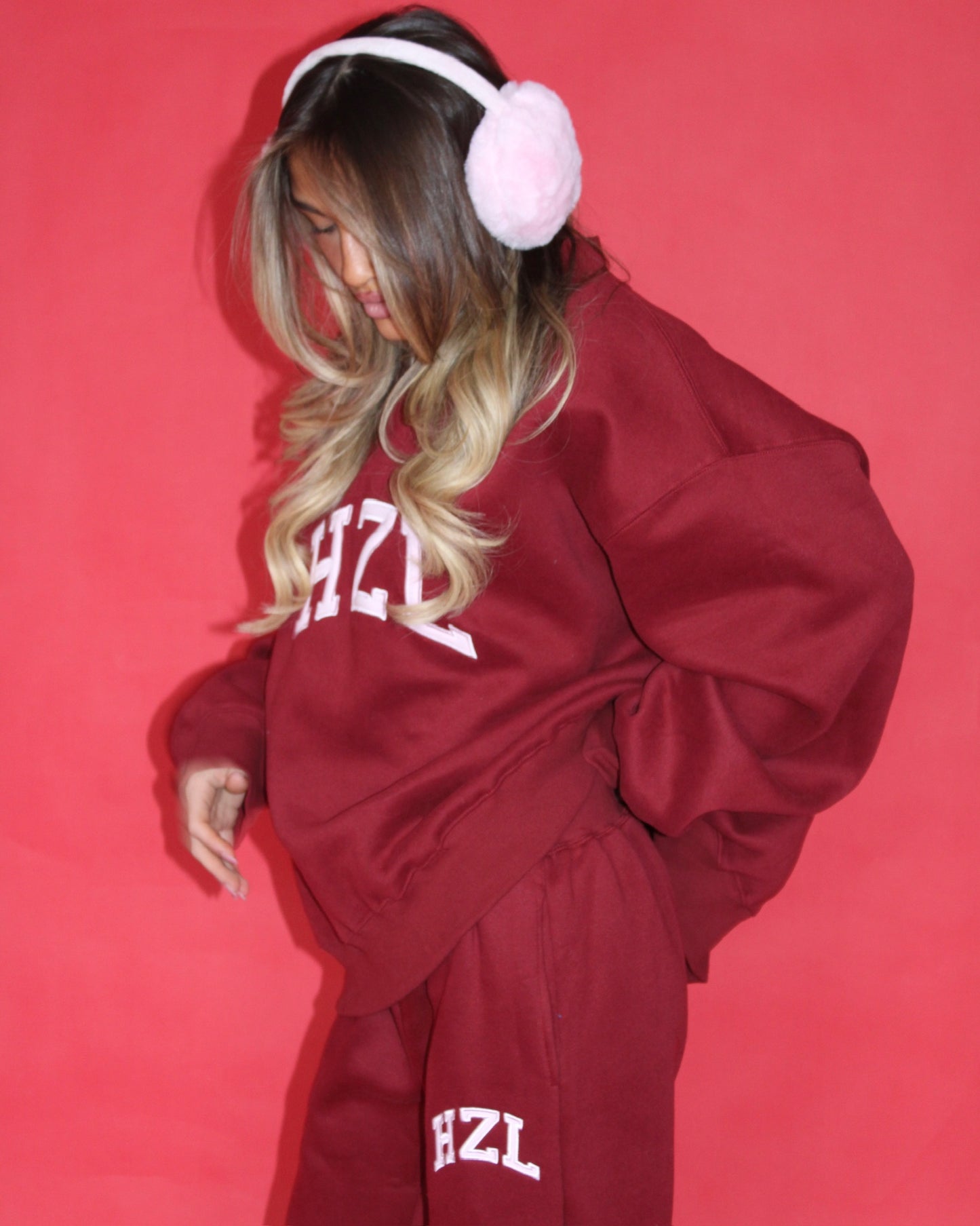 The HZL Red Velvet Barrel Pants