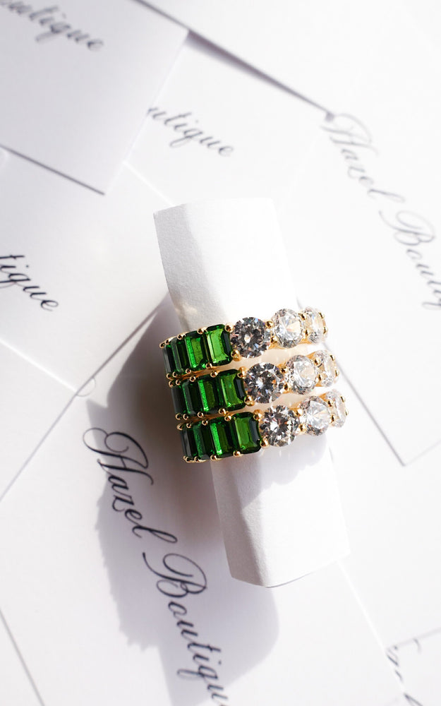 Emerald Reversible Eternity Ring