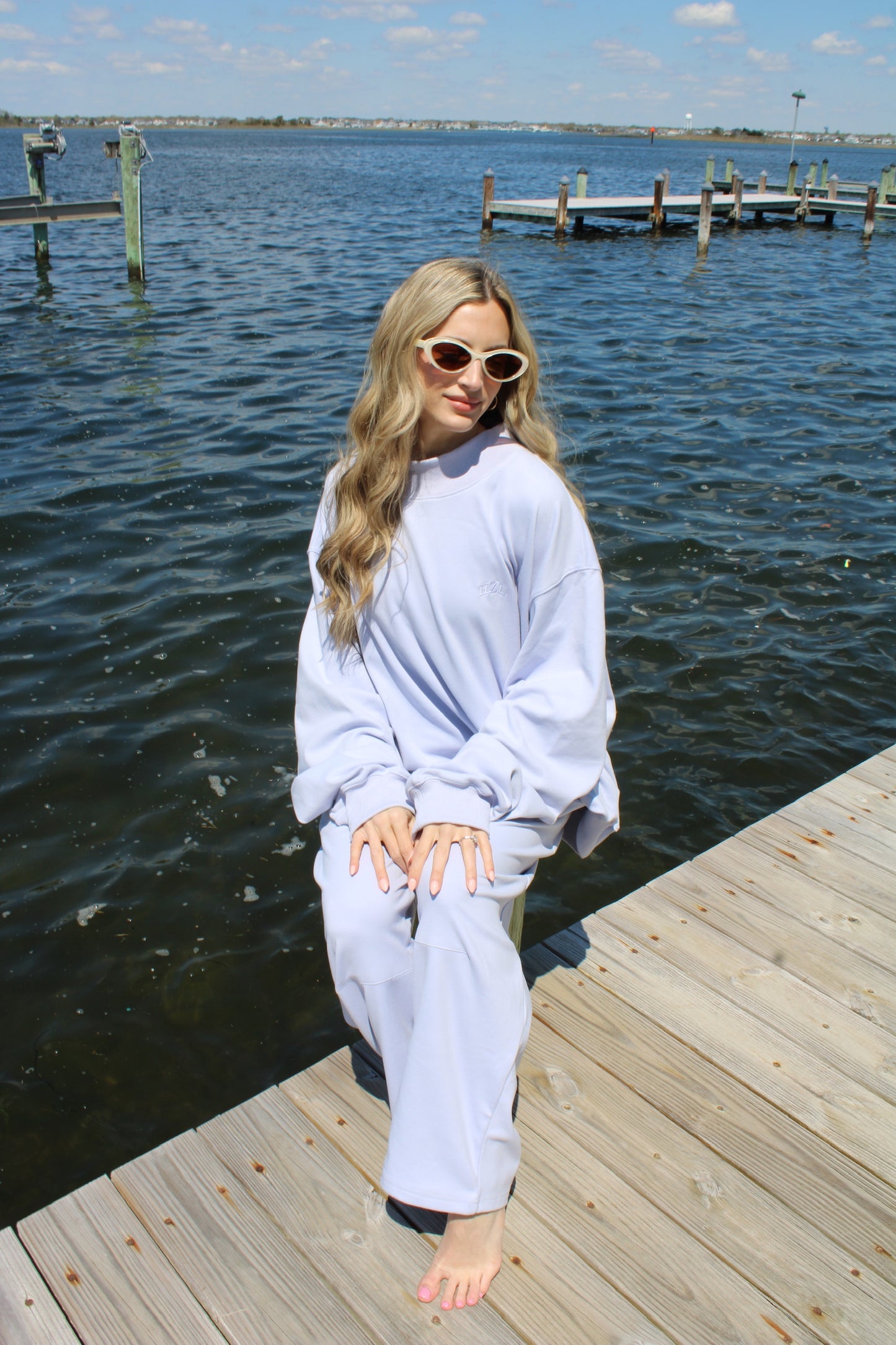 The Sunday Brunch Barrel Pants // Dusty Blue
