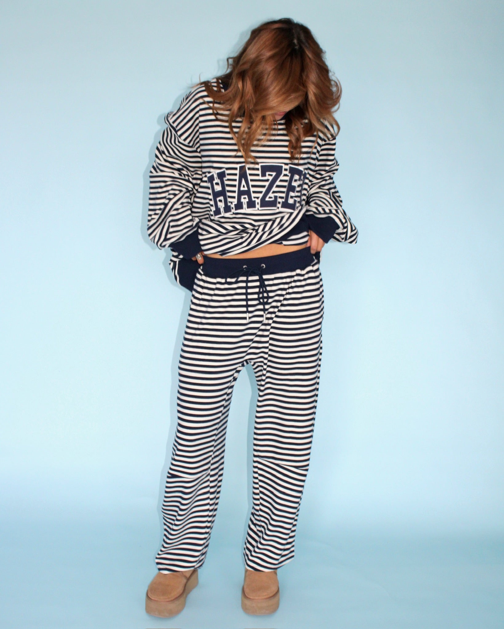 The HZL Sunday Brunch Barrel Pants // Blueberry Pancake – Hazel