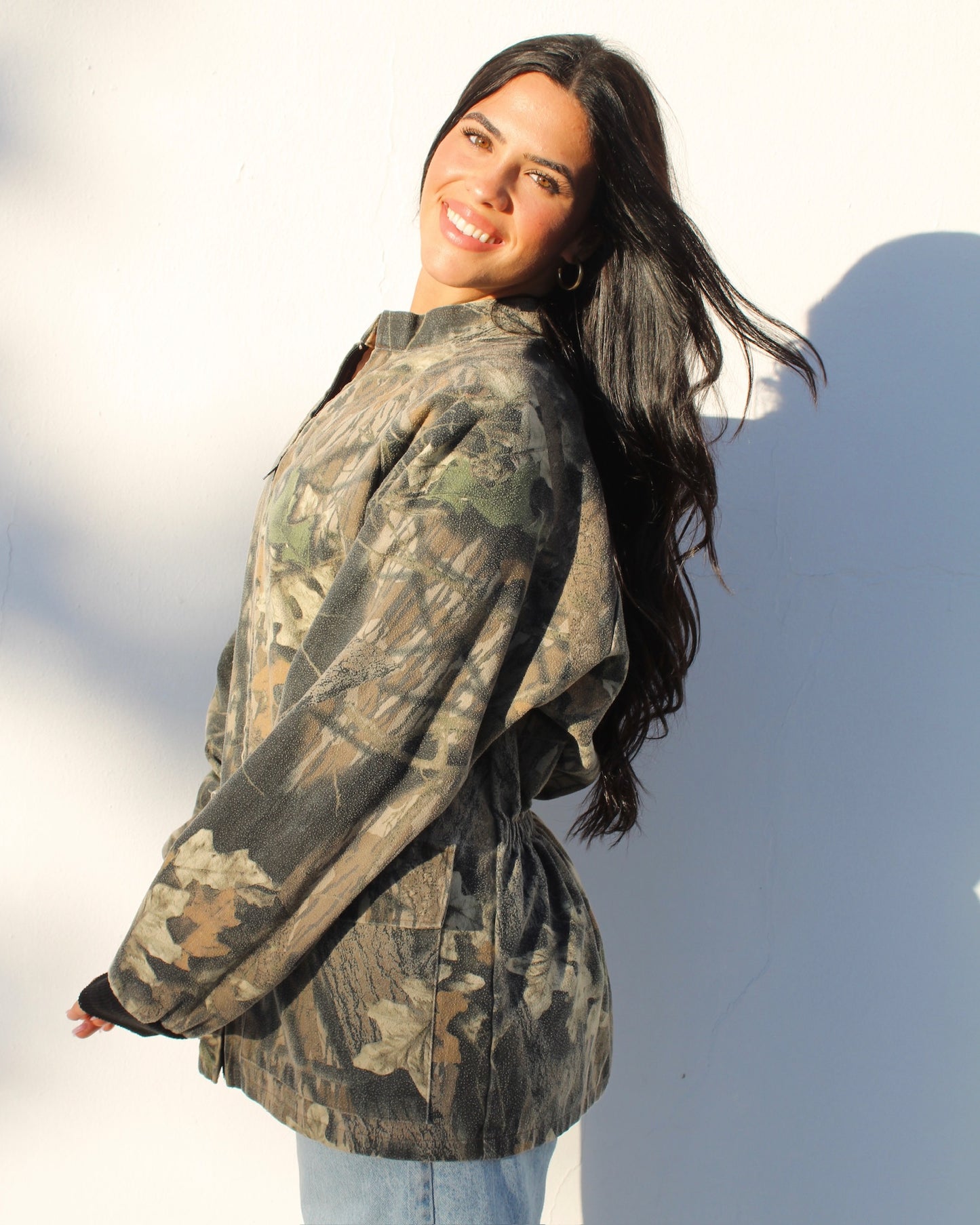 EVI11 Twin Vintage Cinched Camo Jacket