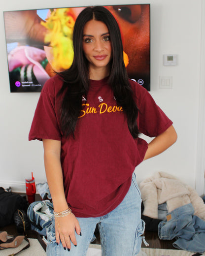 Evi11 Twin Vintage Sun Devils Tee