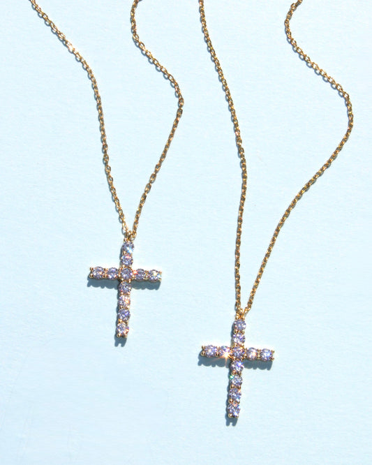 Large Studded Cross Necklace