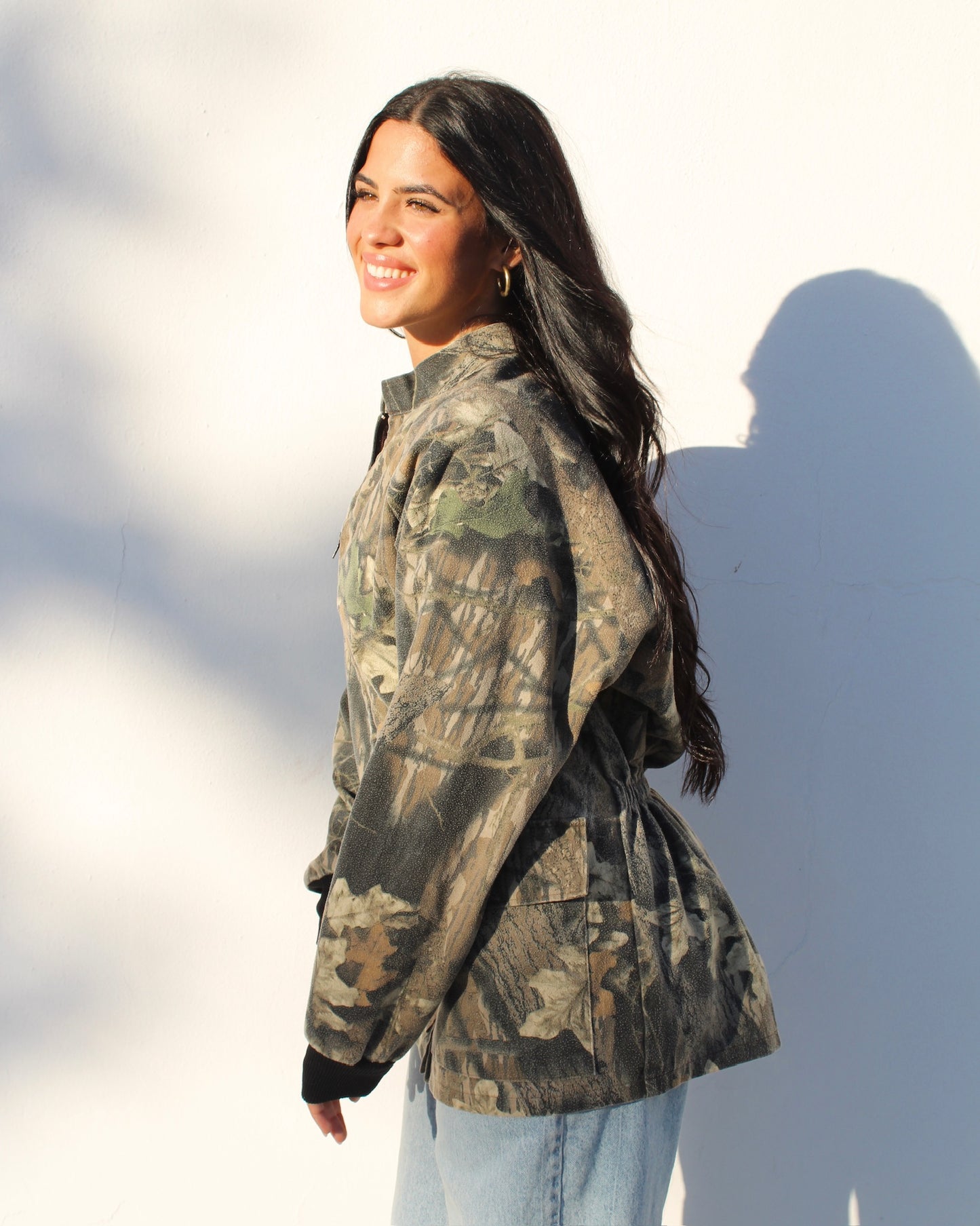 EVI11 Twin Vintage Cinched Camo Jacket