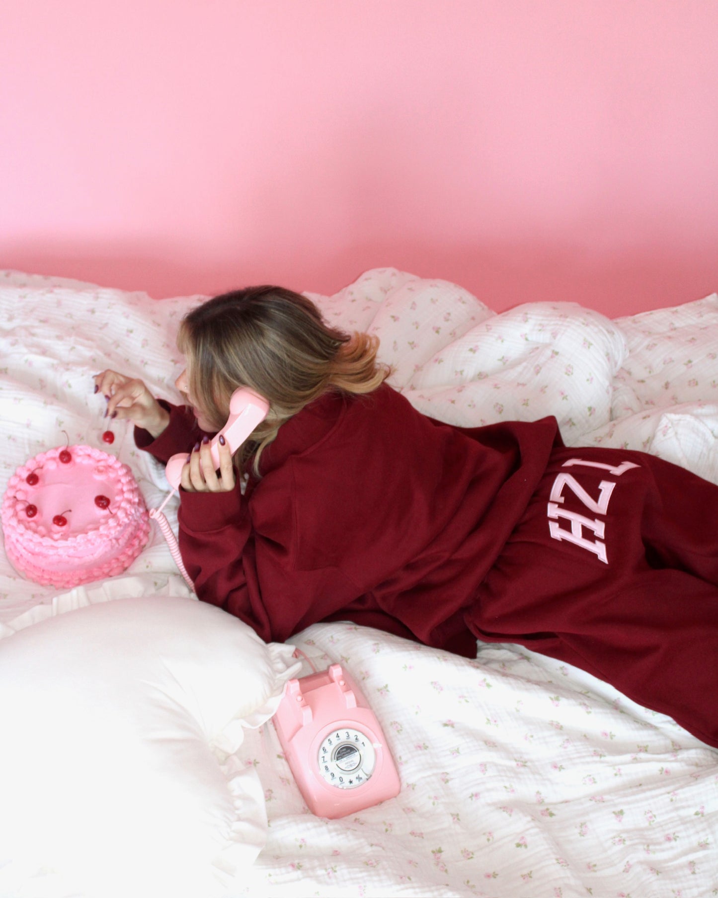 The HZL Red Velvet Barrel Pants