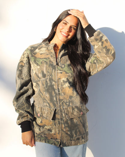 EVI11 Twin Vintage Cinched Camo Jacket