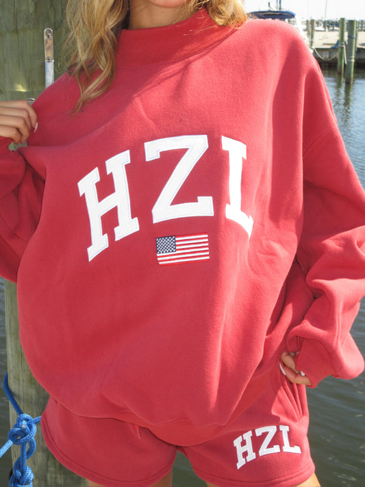 The HZL Miss America Mockneck // Cherry