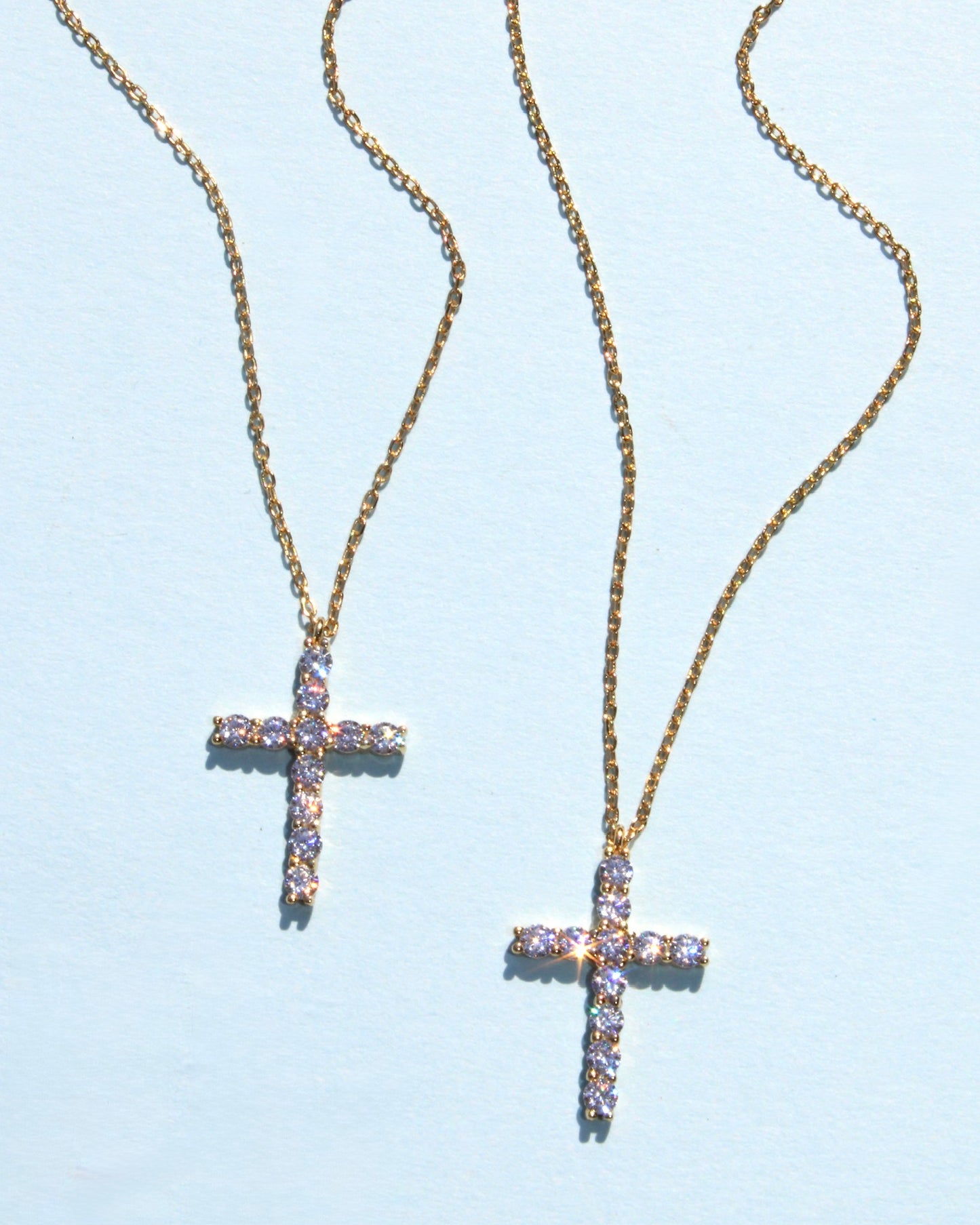 Large Studded Cross Necklace