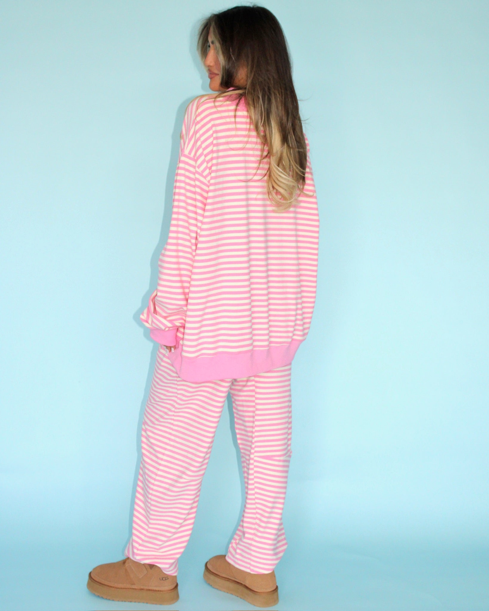 The HZL Sunday Brunch Barrel Pants // Strawberry Milk – Hazel Boutique