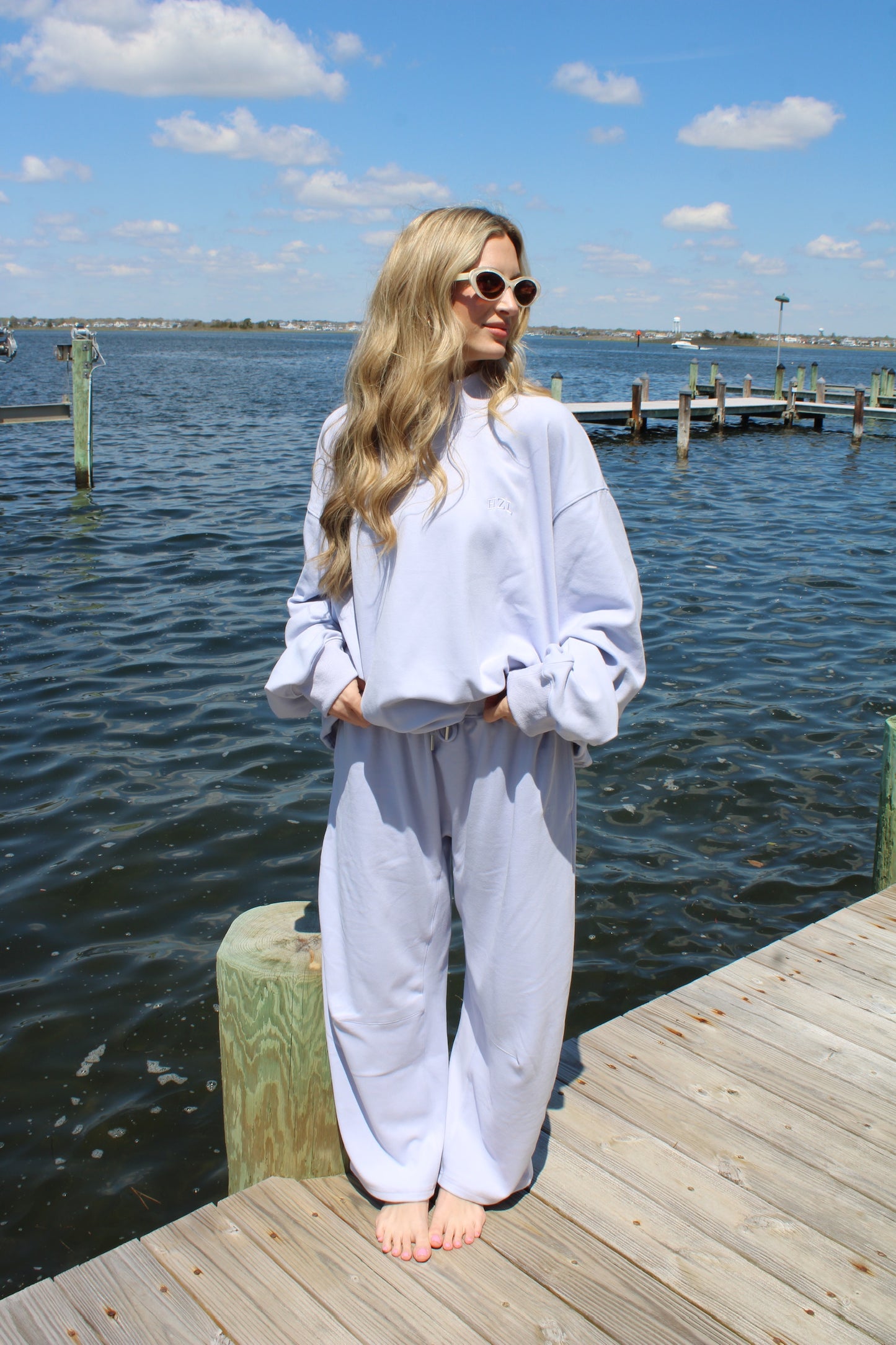 The Sunday Brunch Barrel Pants // Dusty Blue