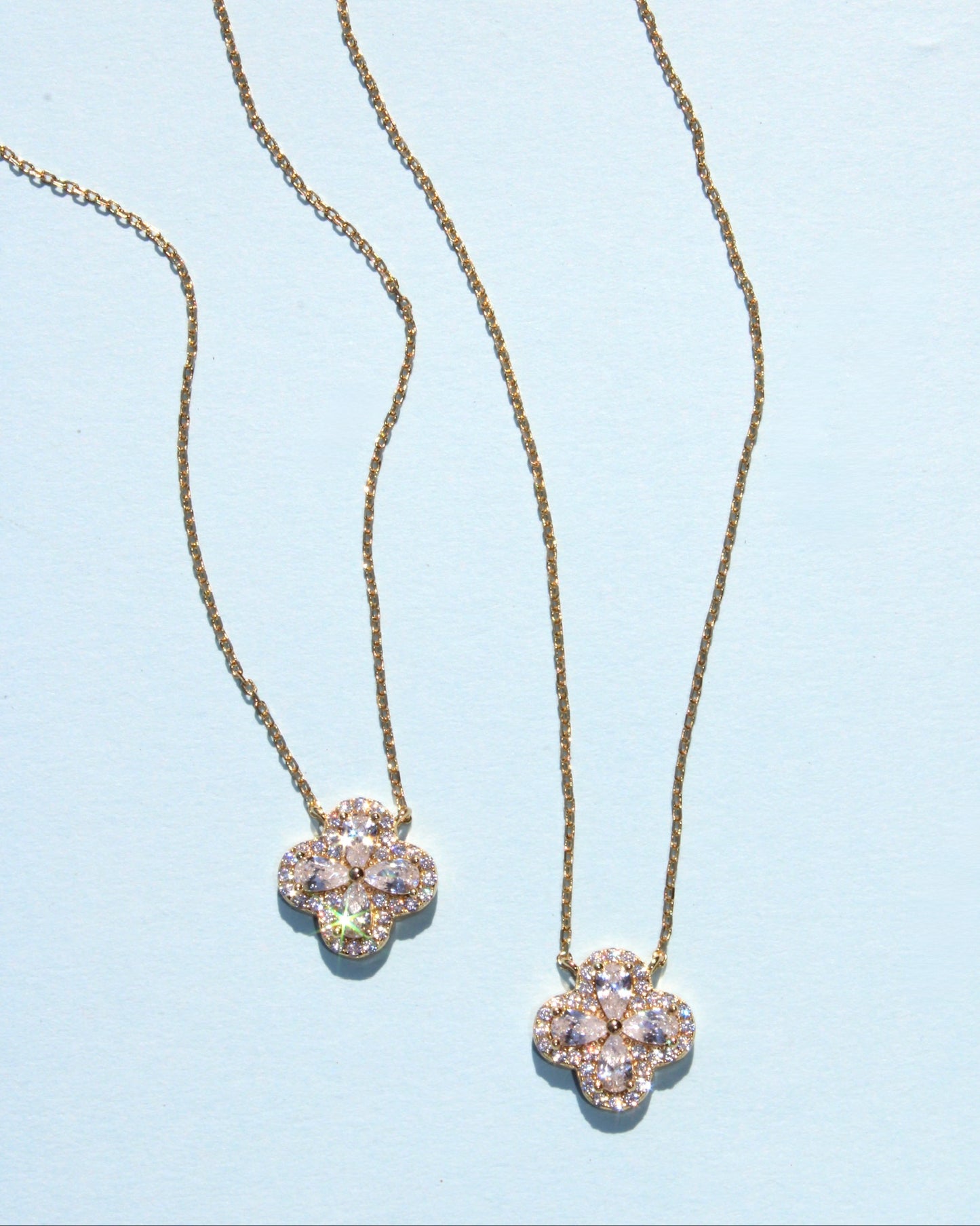 Pear Four Leaf Clover Necklace
