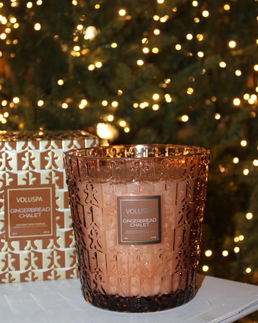 Gingerbread Chalet Hearth Candle