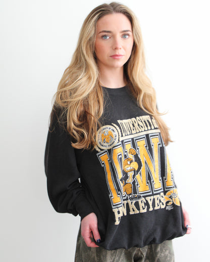 Evi11 Twin Vintage Hawkeyes Crewneck