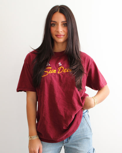 Evi11 Twin Vintage Sun Devils Tee