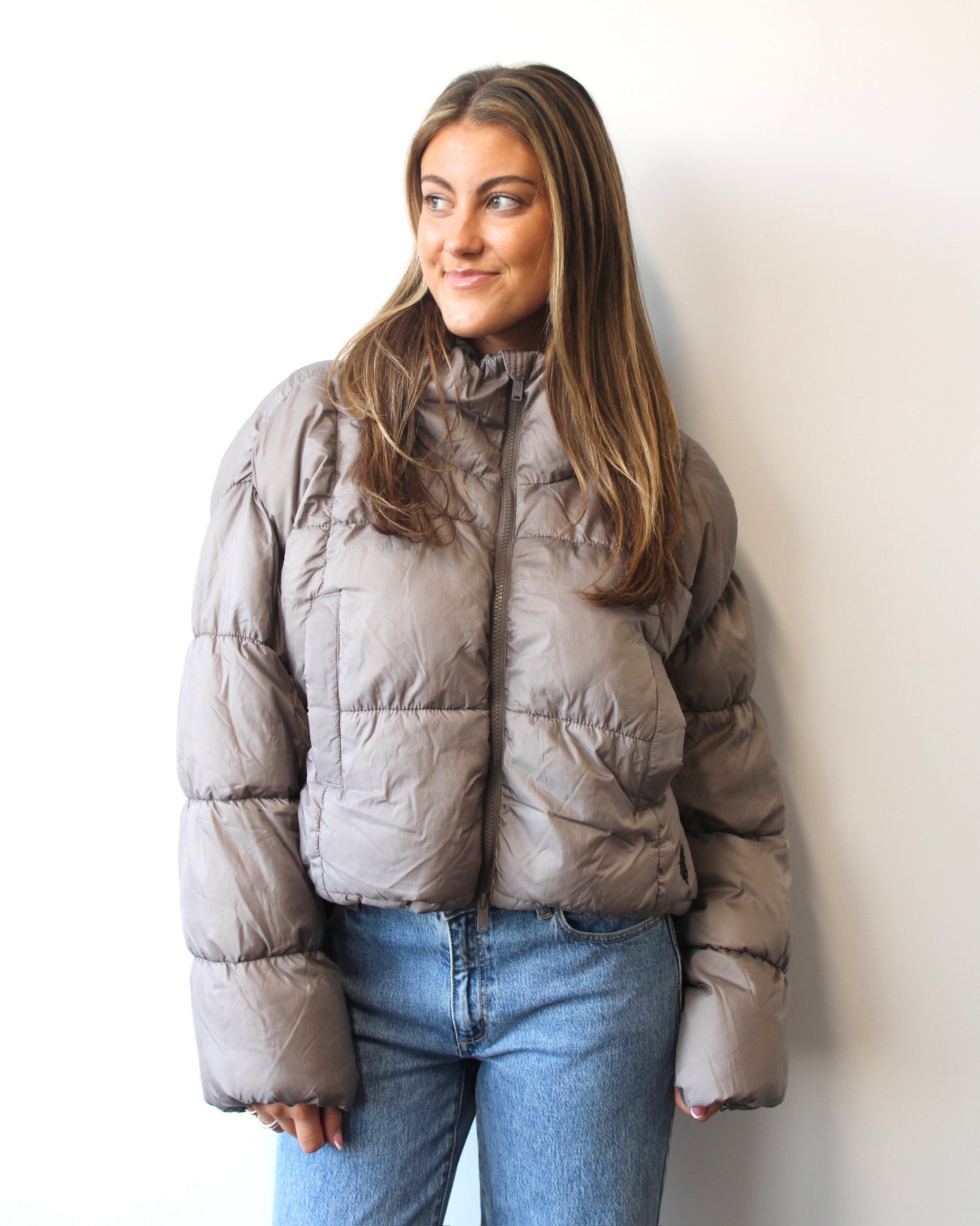 Bubble Puffer Jacket // Grey