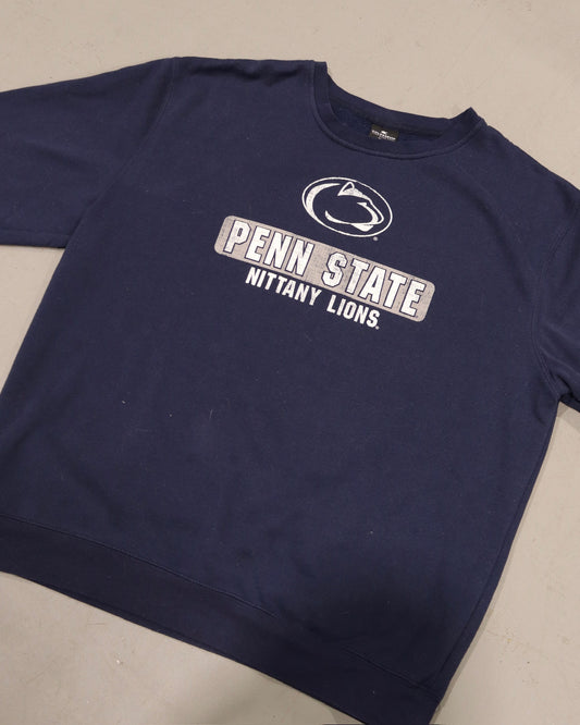 Vintage navy Penn State crewneck sweatshirt with Nittany Lions logo and collegiate lettering