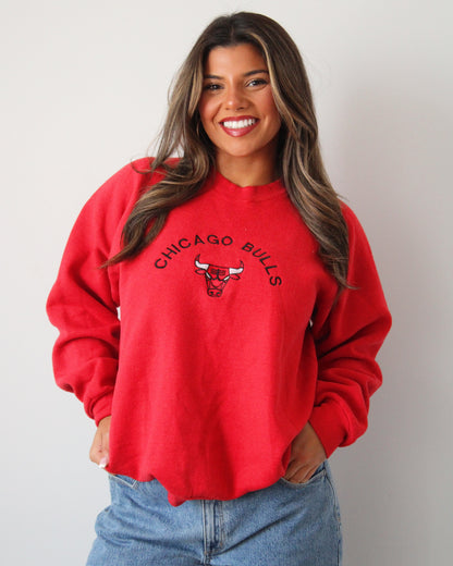 Evil Twin Vintage Red Chicago Bulls Crewneck