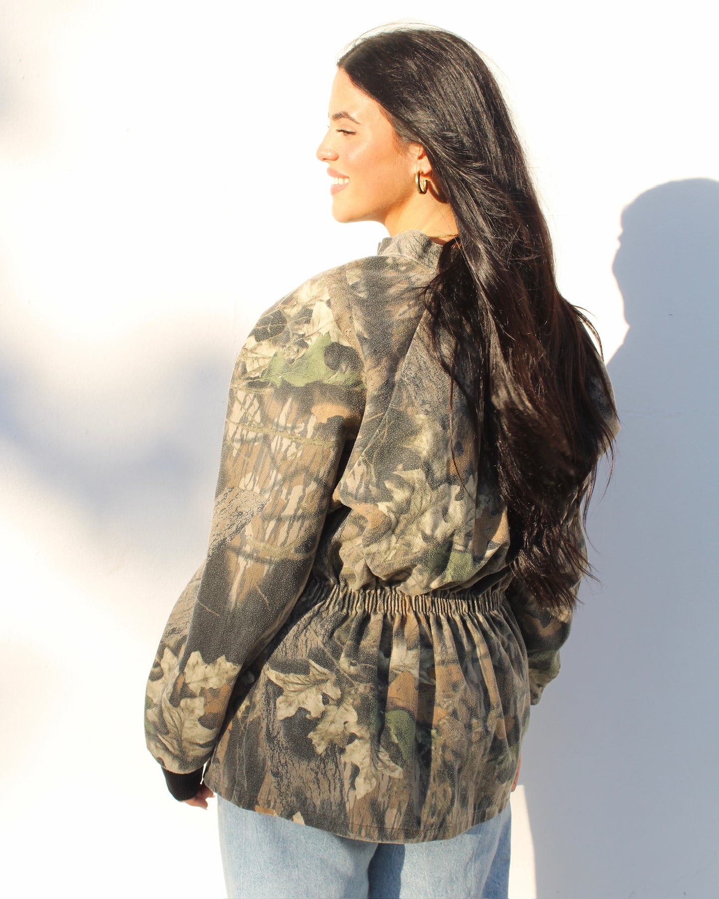 EVI11 Twin Vintage Cinched Camo Jacket