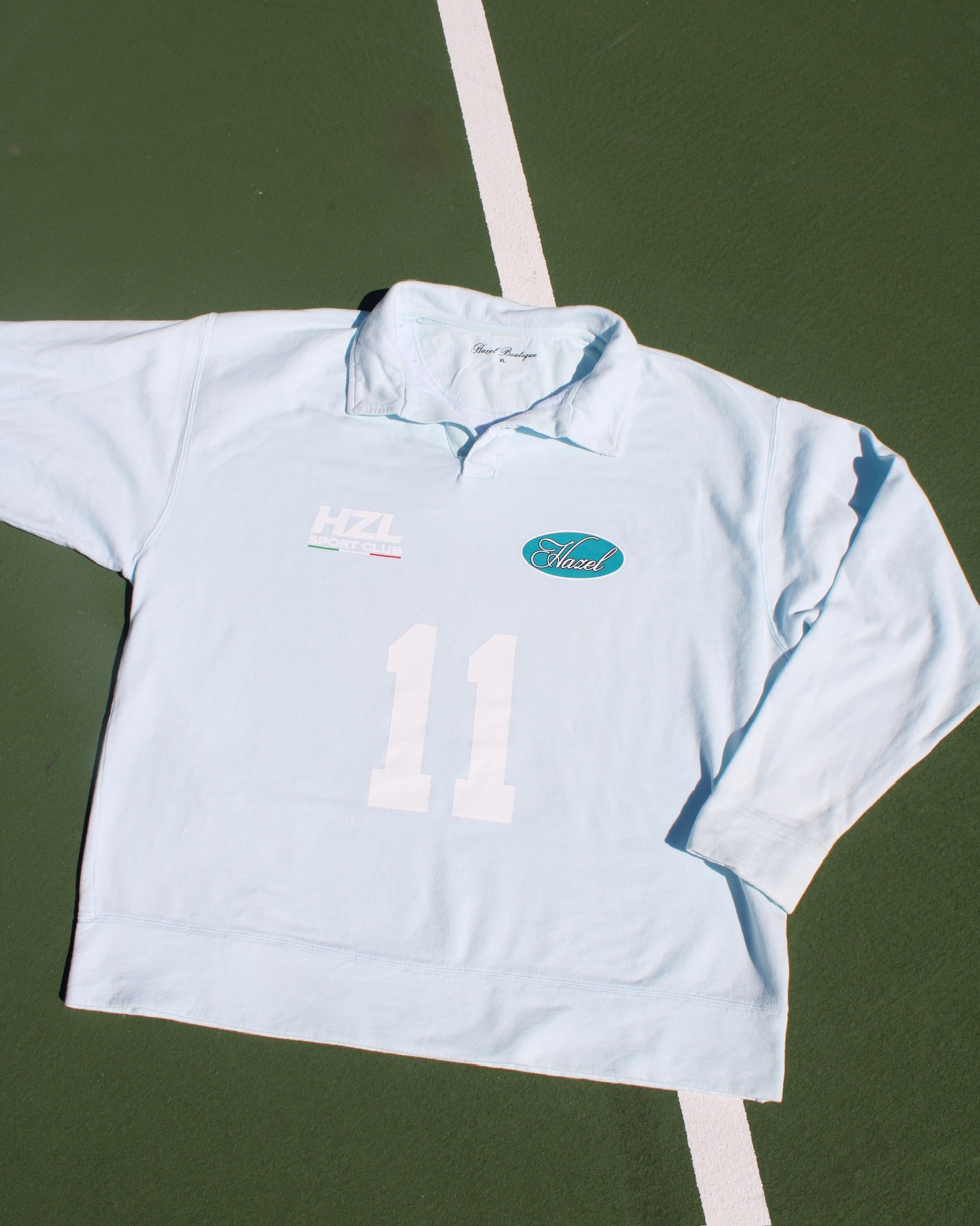 The HZL Sport Club Polo // Baby Blue – Hazel Boutique