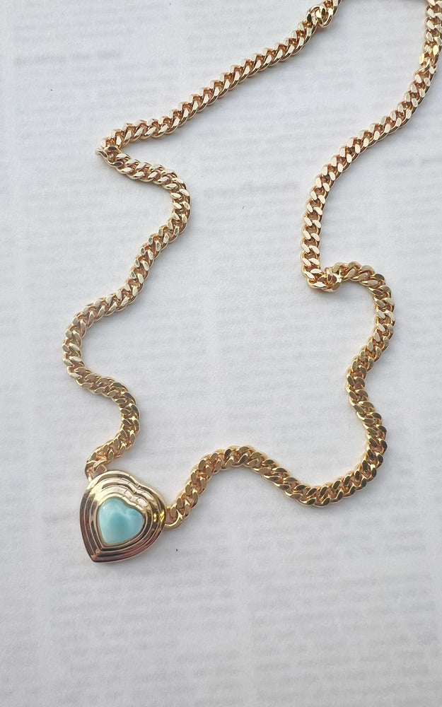 Heart Of Stone Necklace // Turquoise