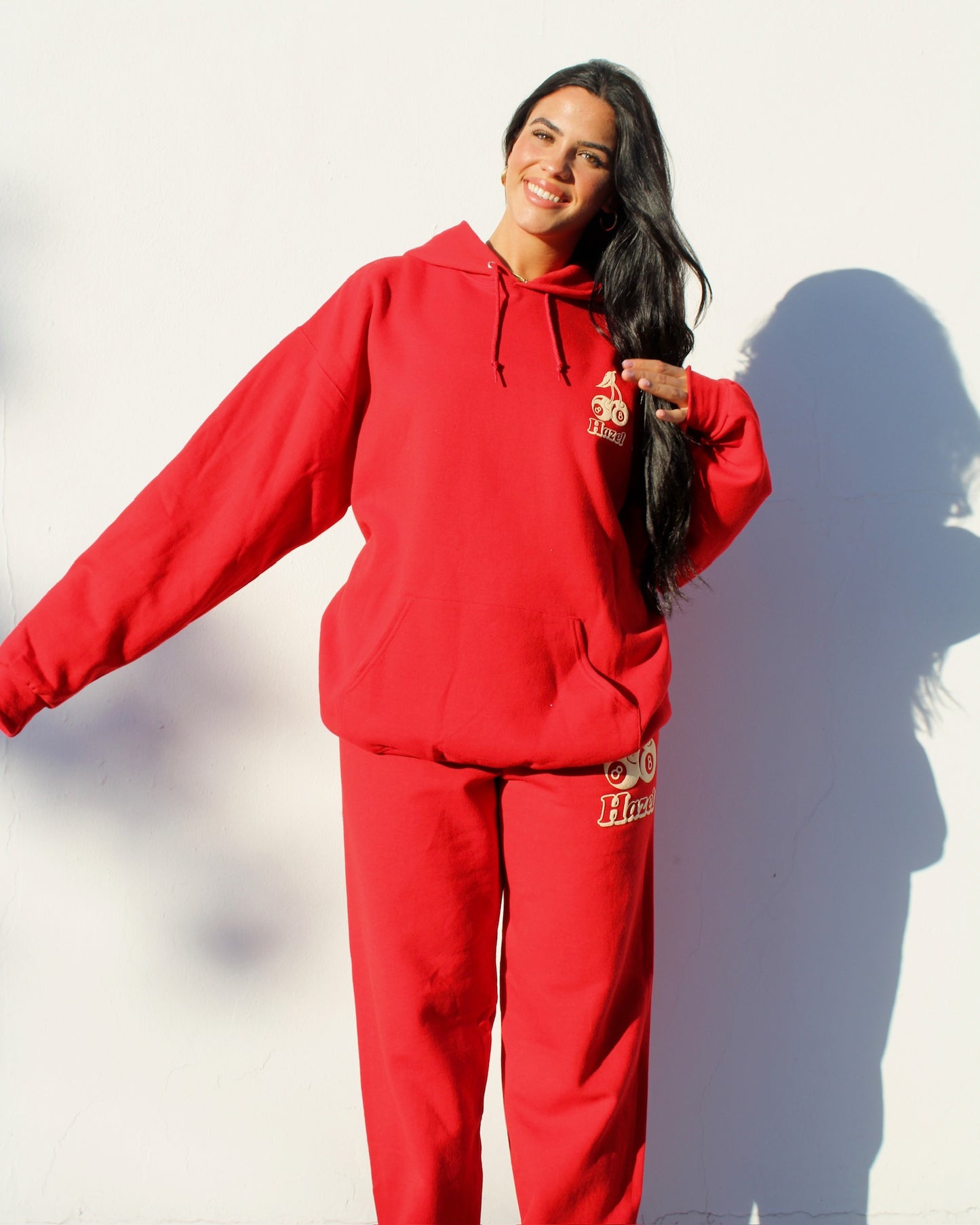 888 Hazel Hoodie // Red Hot