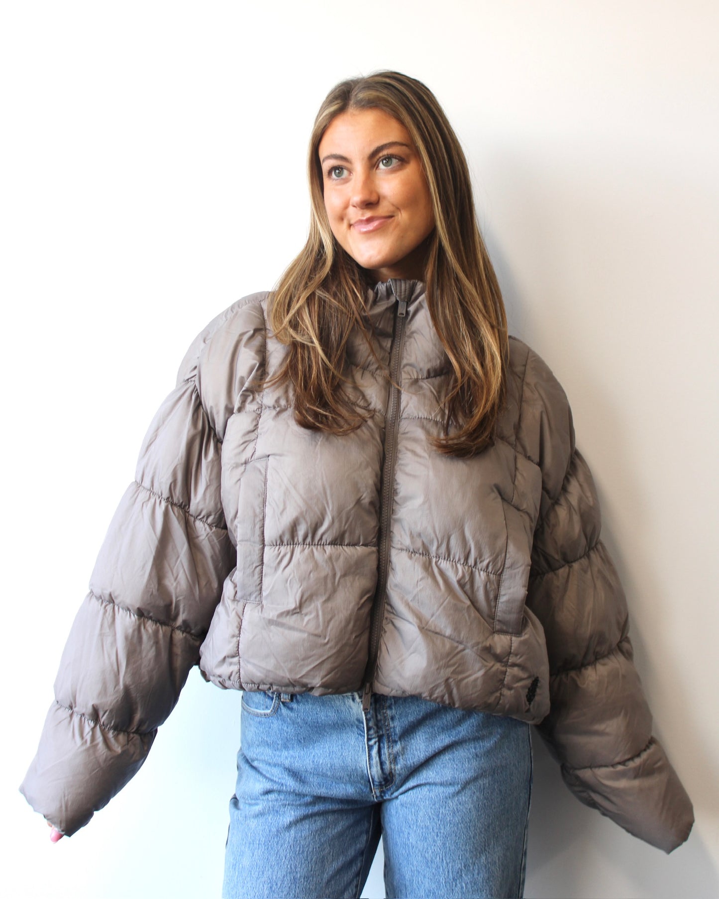 Bubble Puffer Jacket // Grey
