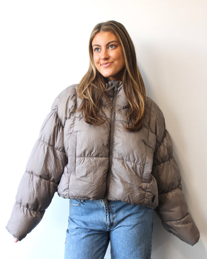 Bubble Puffer Jacket // Grey
