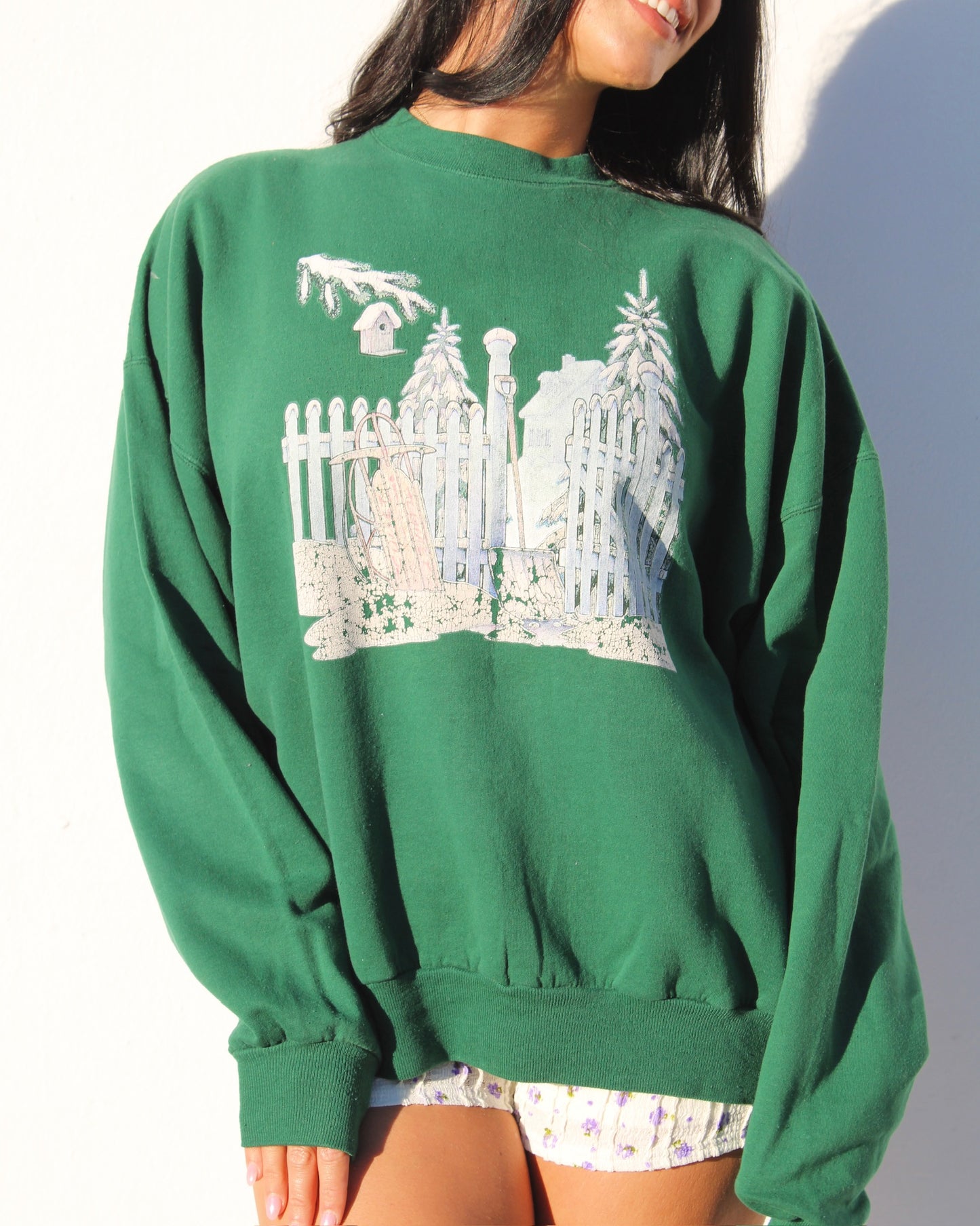 EVI11 Twin Vintage Forest Crewneck