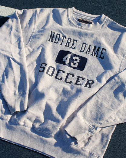 EVI11 Twin Vintage Notre Dame Soccer Crewneck