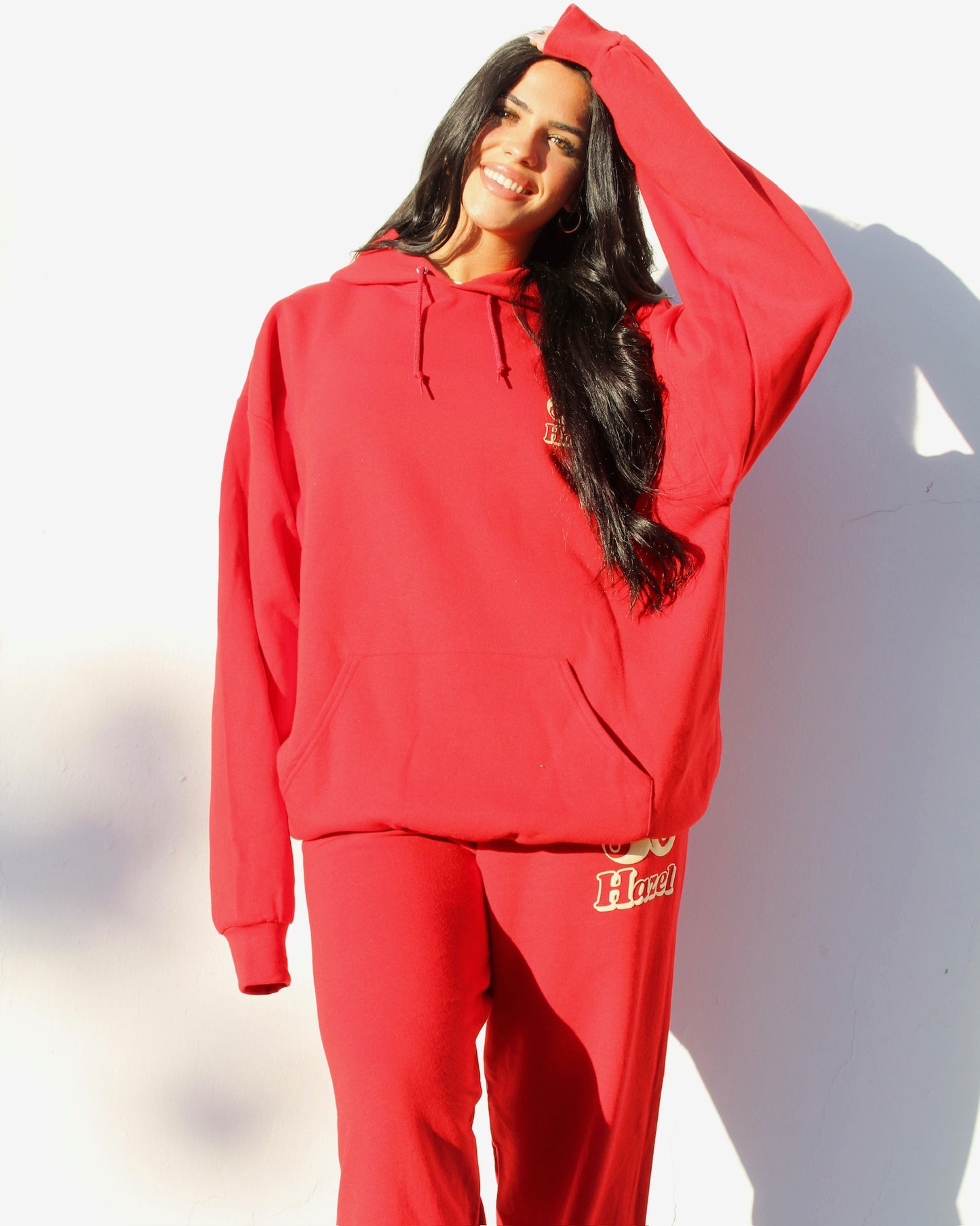 888 Hazel Hoodie // Red Hot