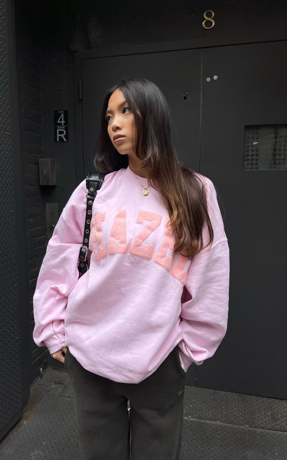 The Capri Crewneck // Baby Pink Hazel Boutique