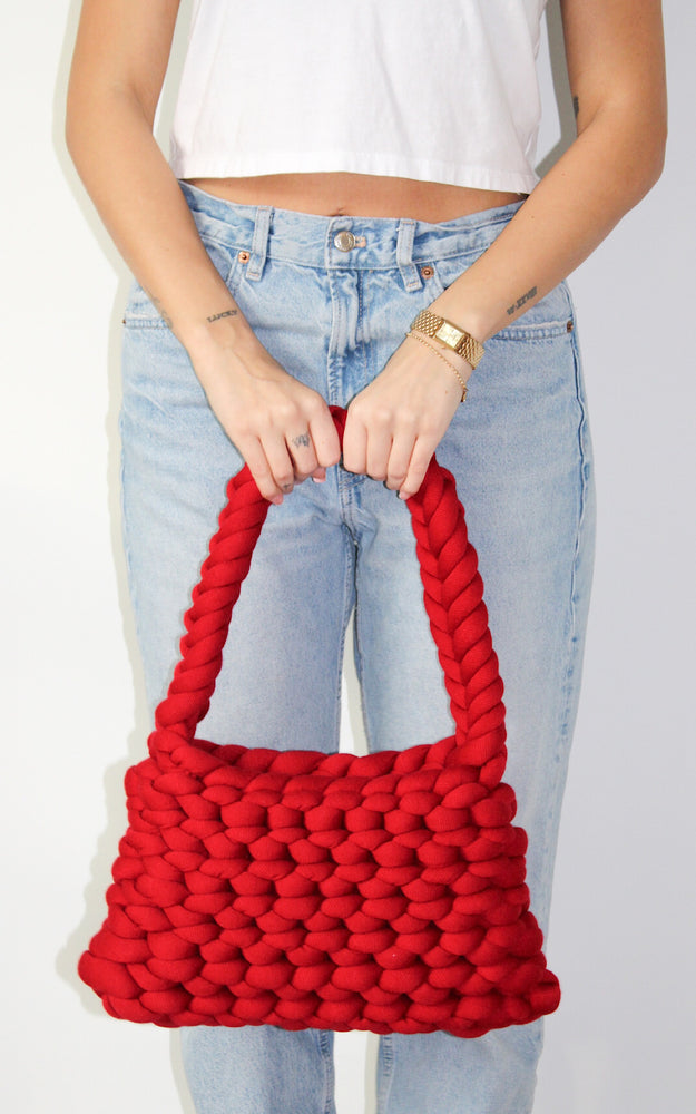 HB Crochet Handbag // Red