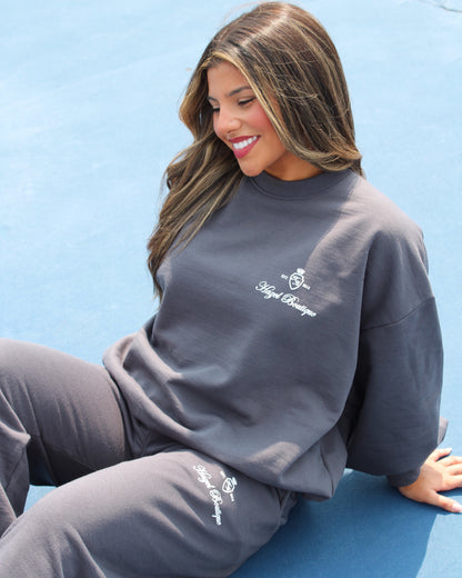 The HB Louise Crewneck // Dolphin Blue