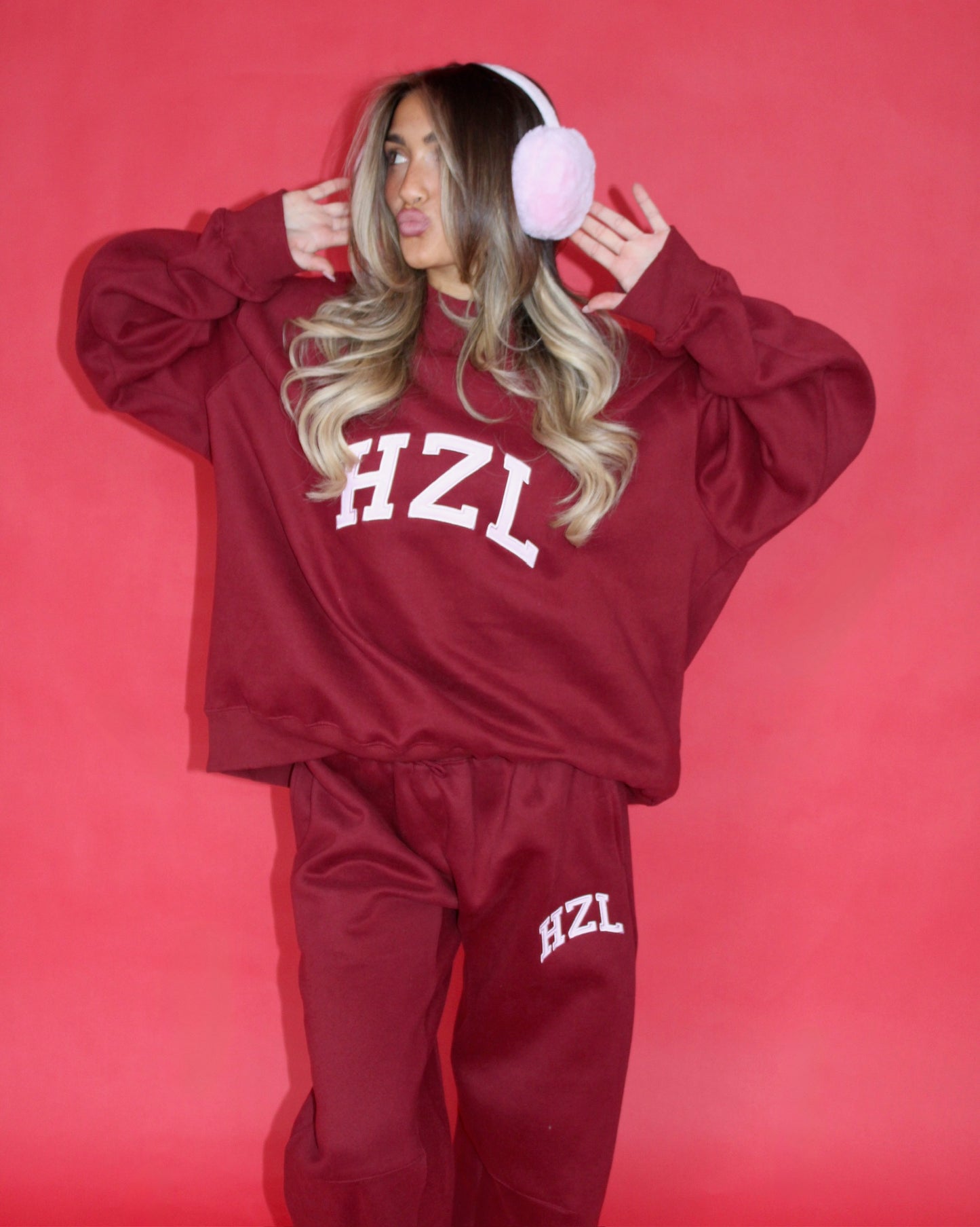 The HZL Red Velvet Barrel Pants