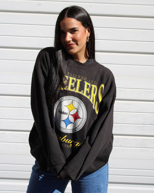 EVI11 TWIN VINTAGE CREWNECK-PITTSBURGH STEELERS