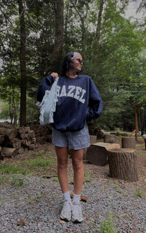 The Capri Crewneck // Navy – Hazel Boutique