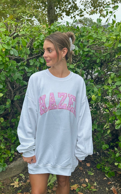 HB New York Baseball Crewneck // Pink