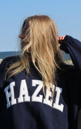 The Capri Crewneck // Navy – Hazel Boutique