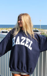 The Capri Crewneck // Navy – Hazel Boutique