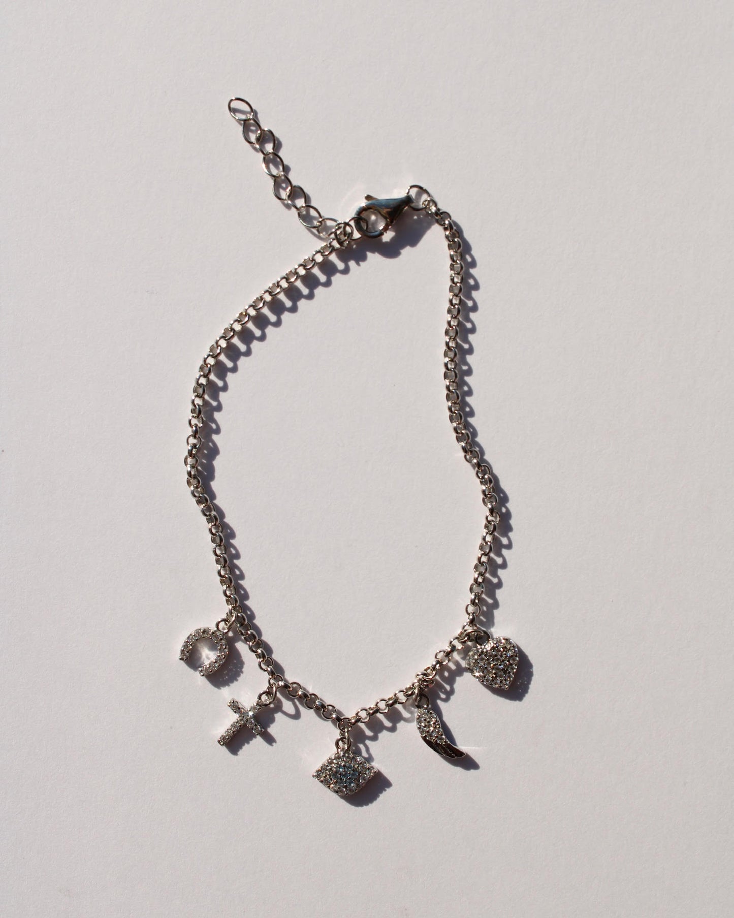 HB Silver Charm Bracelet