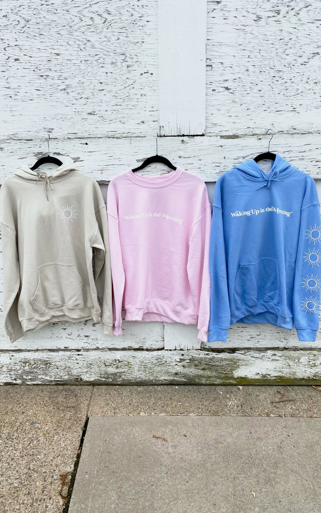 Waking Up In The Morning Hoodie // Tan